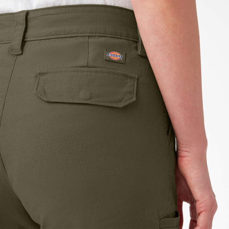 Women's Ripstop Cargo Shorts, 9" - Military Green (ML) image number 5