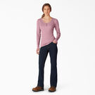 Women&#39;s Henley Long Sleeve Shirt - Dusty Orchid &#40;KDD&#41;