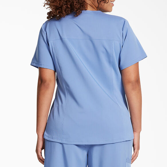 Women&#39;s Balance V-Neck Chest Pocket Scrub Top - Ceil Blue &#40;CBL&#41;