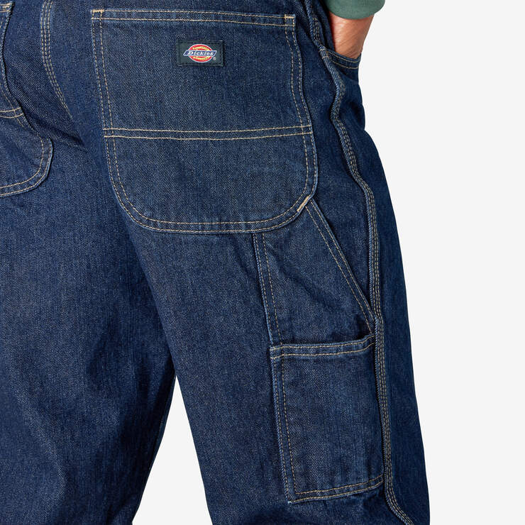 Relaxed Fit Heavyweight Carpenter Jeans - Rinsed Indigo Blue (RNB) image number 9