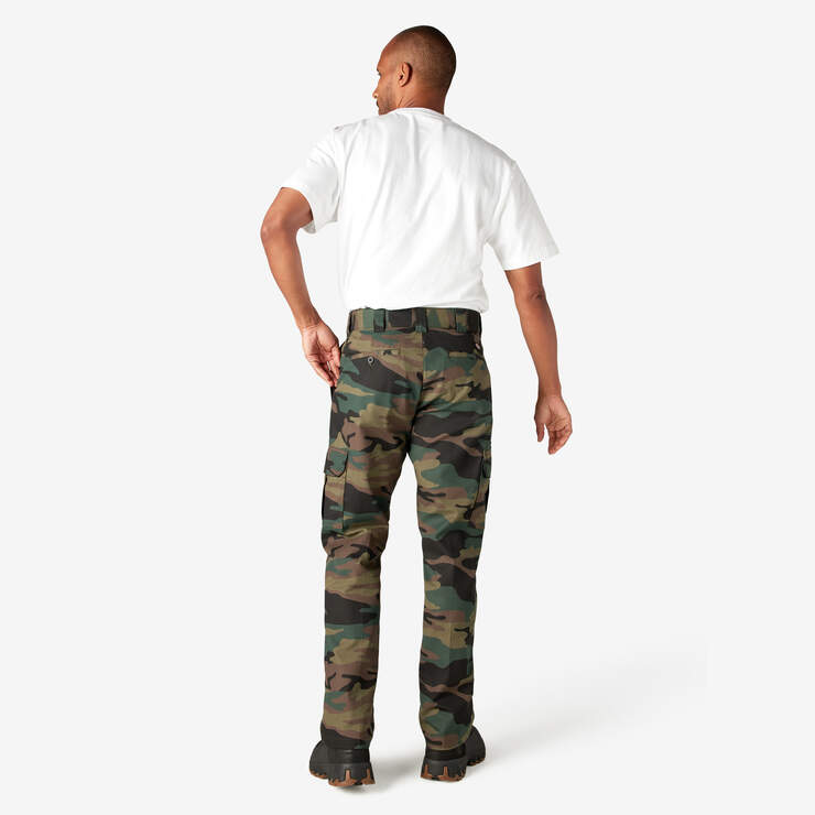 FLEX Regular Fit Cargo Pants - Hunter Green Camo (HRC) image number 6