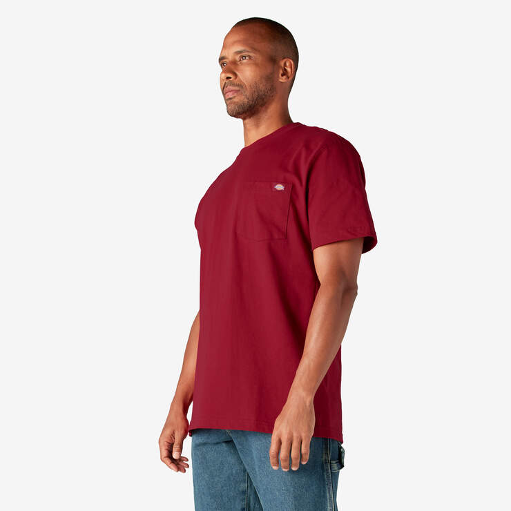 Heavyweight Short Sleeve Pocket T-Shirt - English Red (ER) image number 3