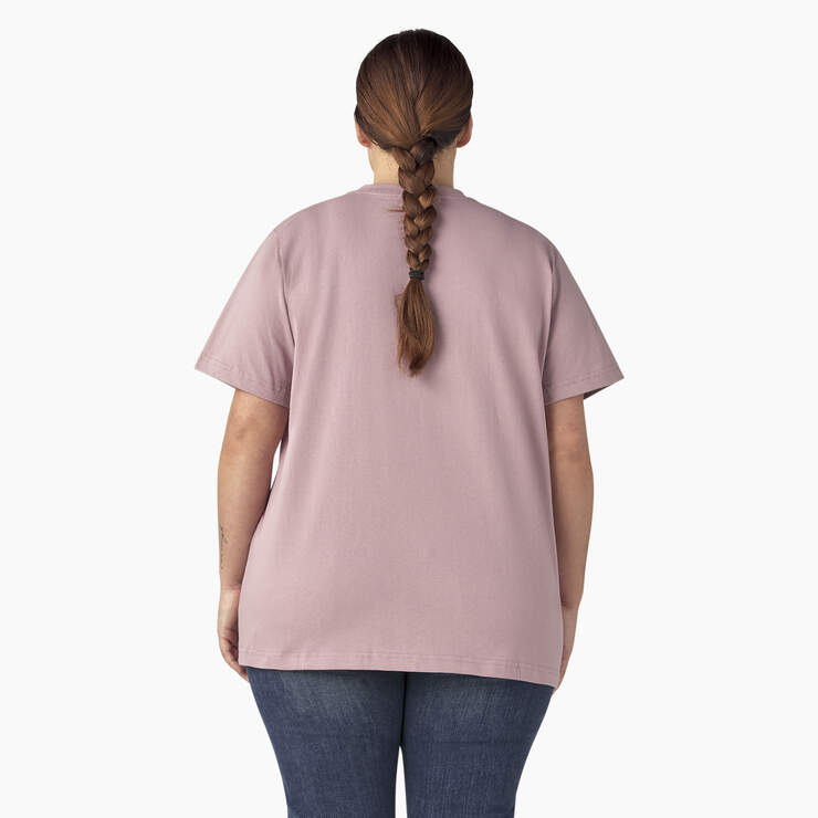 Women's Plus Heavyweight Short Sleeve Pocket T-Shirt - Lilac (LC) image number 2