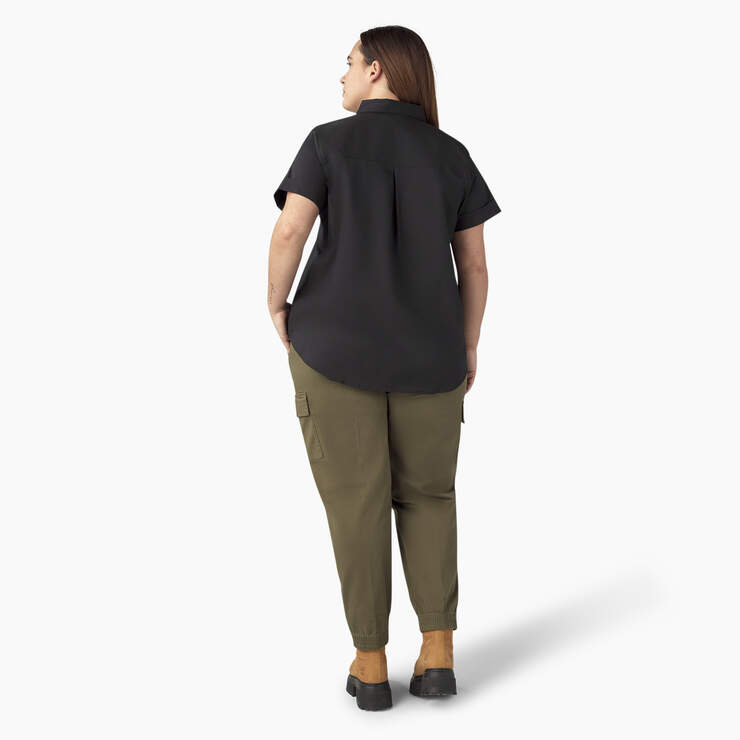 Women’s Plus Button-Up Shirt - Black (BK) image number 6
