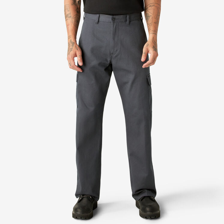 Loose Fit Straight Leg Cargo Pants - Rinsed Charcoal Gray &#40;RCH&#41;