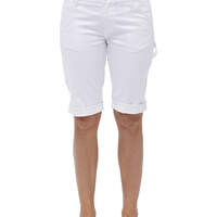 Dickies Girl Juniors' Carpenter 11" Midrise Bermuda Shorts - White (WHT)