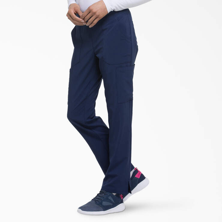 Women's EDS Essentials Cargo Scrub Pants - Navy Blue (NYPS) image number 3