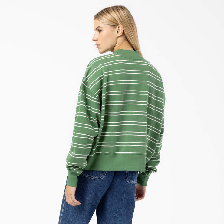 Women's Westover Striped Sweatshirt - White/Green Stripe (GWS) image number 2