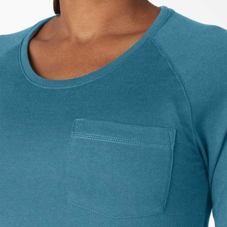 Women's Cooling Long Sleeve Pocket T-Shirt - Deep Sky (ESD) image number 5