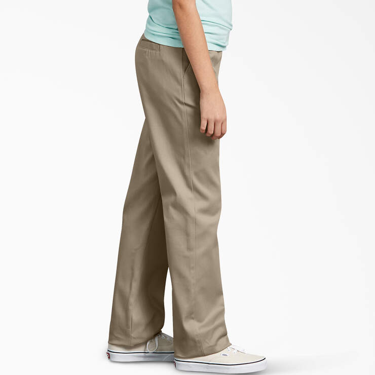 Girls' Slim Fit Pants, 4-20 - Desert Sand (DS) image number 4
