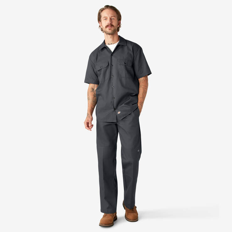 Short Sleeve Work Shirt - Charcoal Gray (CH) image number 9