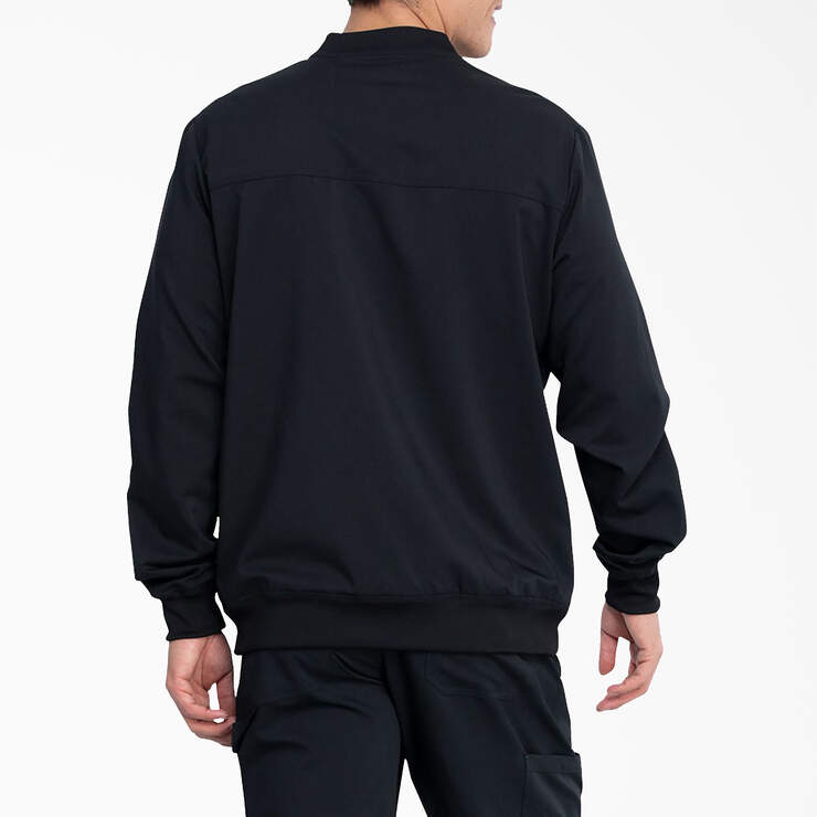 Men's Balance Zip Front Scrub Jacket - Black (BLK) image number 2