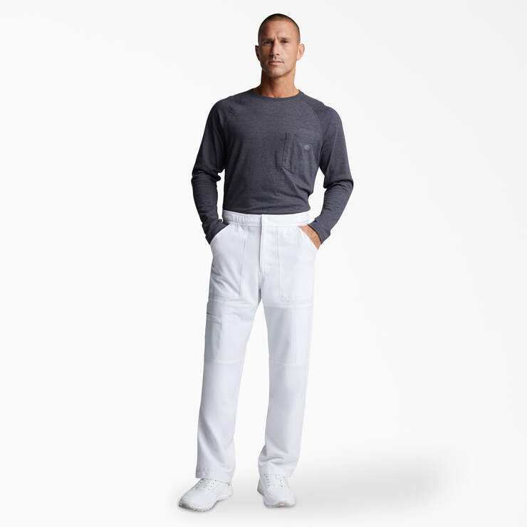 Men's Dynamix Cargo Scrub Pants - White (DWH) image number 5