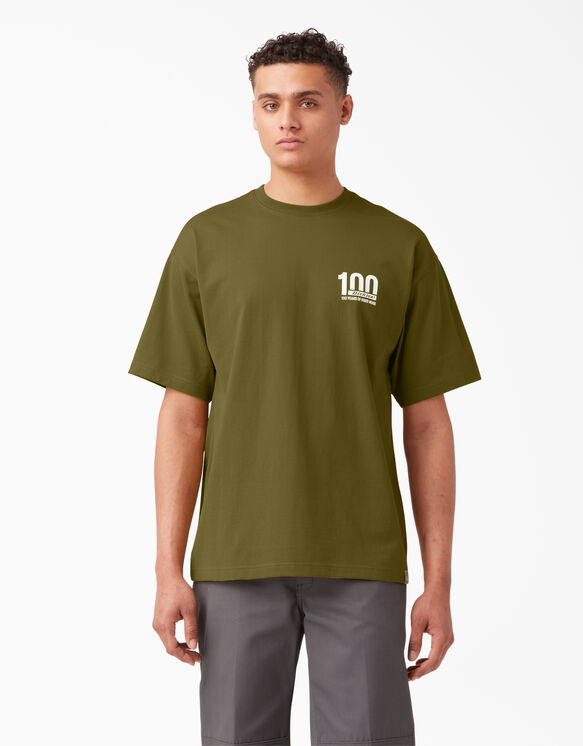 100 Year Milestone Graphic T-Shirt - Green Moss &#40;G2M&#41;