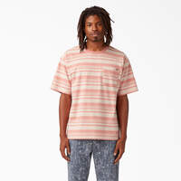 Relaxed Fit Striped Pocket T-Shirt - Rosette Stripe (R2S)