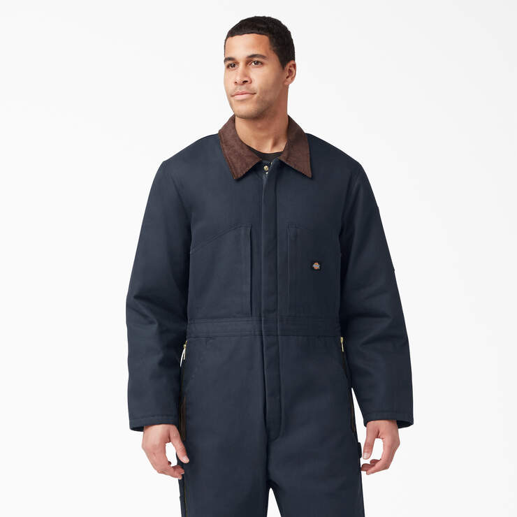 Duck Insulated Coveralls - Dark Navy (DN) image number 7