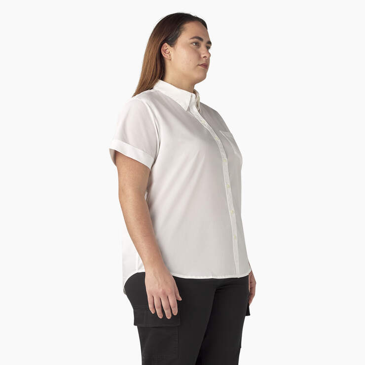 Women’s Plus Button-Up Shirt - White (WH) image number 4