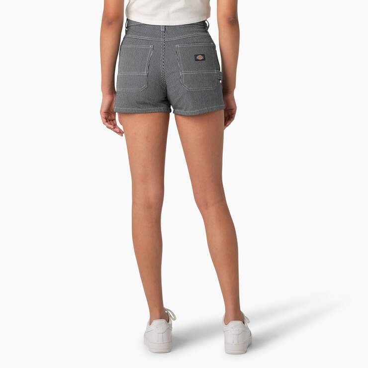 Women's Hickory Stripe Carpenter Shorts, 3" - Hickory Stripe (HS) image number 2
