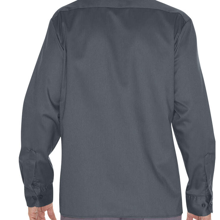 Slim Fit Long Sleeve Work Shirt - Charcoal Gray (CH) image number 2
