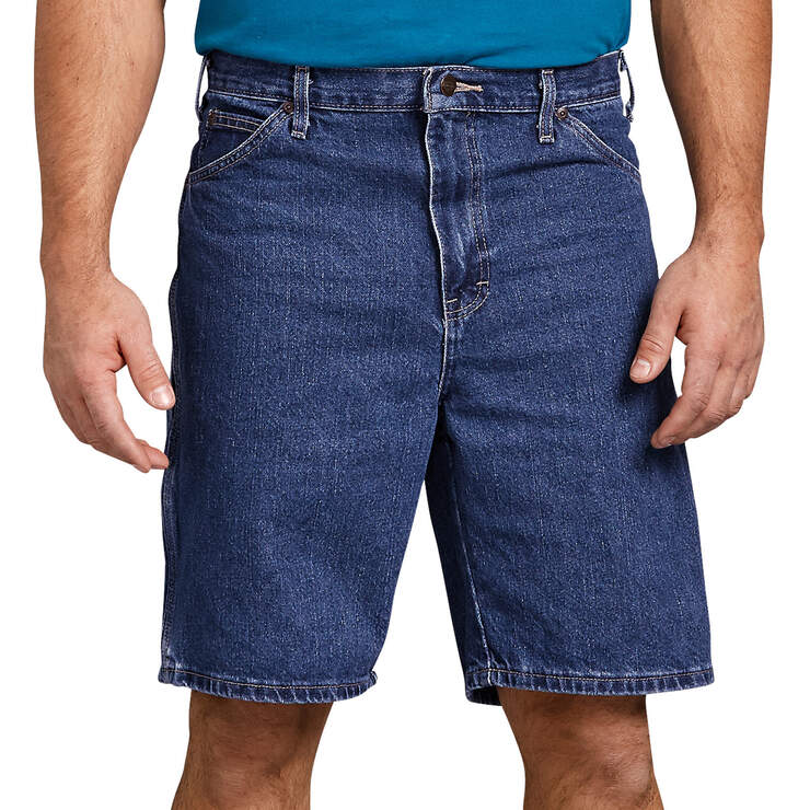 9.5" Relaxed Fit Carpenter Shorts - Stonewashed Indigo Blue (SNB) image number 1