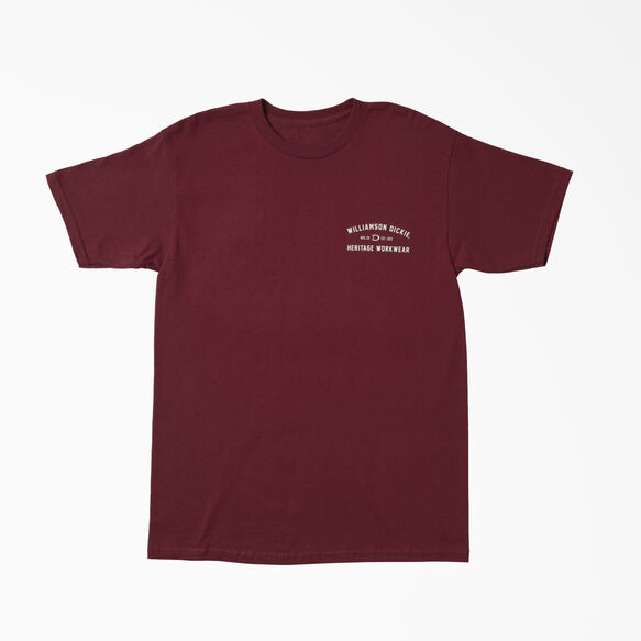 W.D. Heritage Workwear Graphic T-Shirt - Burgundy &#40;BY&#41;