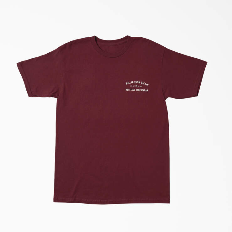 W.D. Heritage Workwear Graphic T-Shirt - Burgundy (BY) image number 1