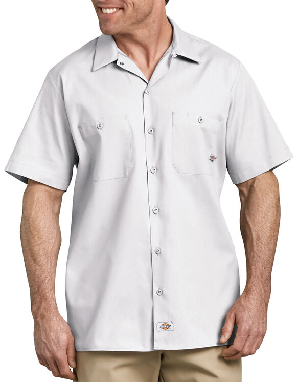 Short Sleeve Industrial Work Shirt White | Mens Shirts | Dickies
