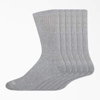Work Crew Socks, Size 6-12, 6-Pack - Gray (GY)