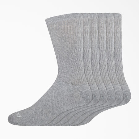 Work Crew Socks, Size 6-12, 6-Pack - Gray &#40;GY&#41;