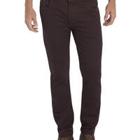 Dickies X-Series Slim Fit Tapered Leg 5-Pocket Flex Pants - Stonewashed Dark Brown (SDB)