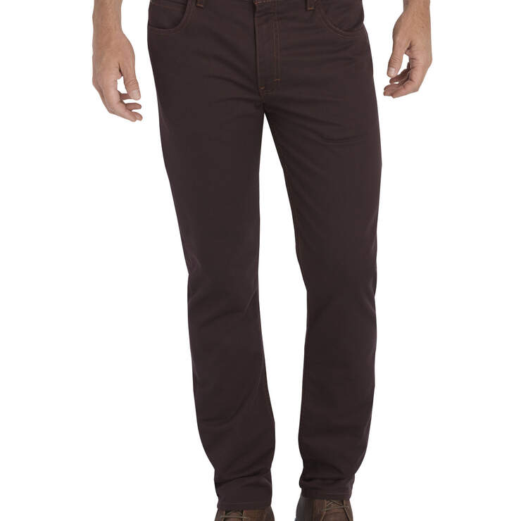 Dickies X-Series Slim Fit Tapered Leg 5-Pocket Flex Pants - Stonewashed Dark Brown (SDB) image number 1