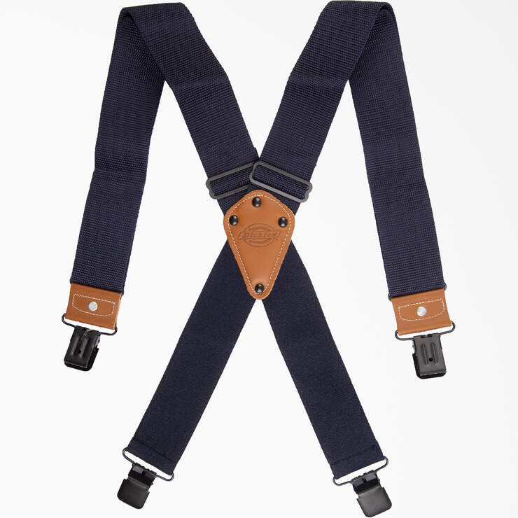 2-Inch Wide Work Suspenders - Navy Blue (NVY) image number 2