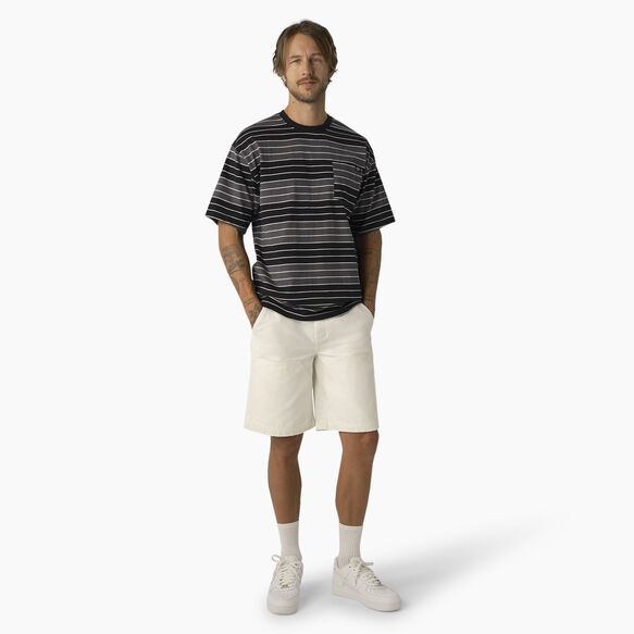 Relaxed Fit Striped Pocket T-Shirt - Tonal Black/White Stripe &#40;TSH&#41;