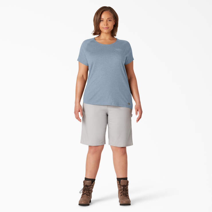 Women's Plus Cooling Short Sleeve Pocket T-Shirt - Fog Blue (FE) image number 4