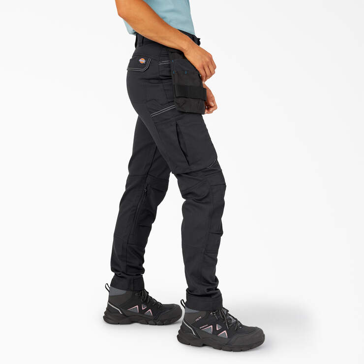Women's FLEX Relaxed Fit Work Pants - Black (BK) image number 3