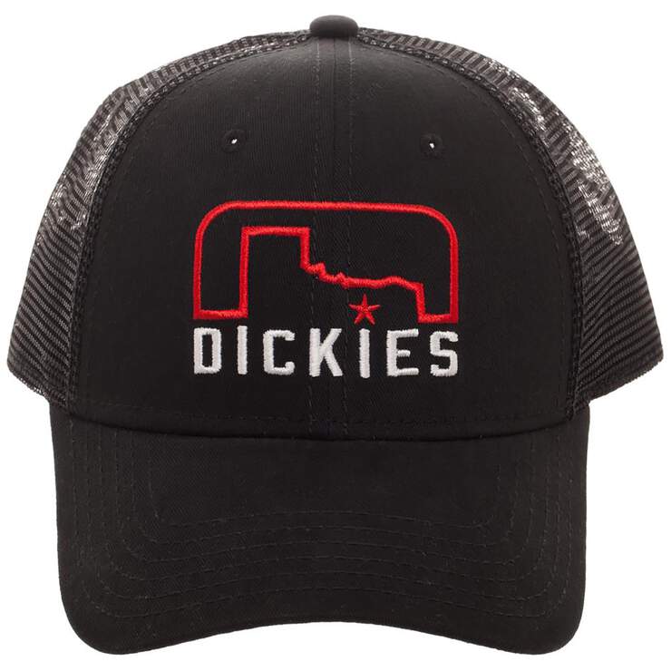 Dickies Black Texas Adjustable Meshback Cap - Black (BK) image number 1