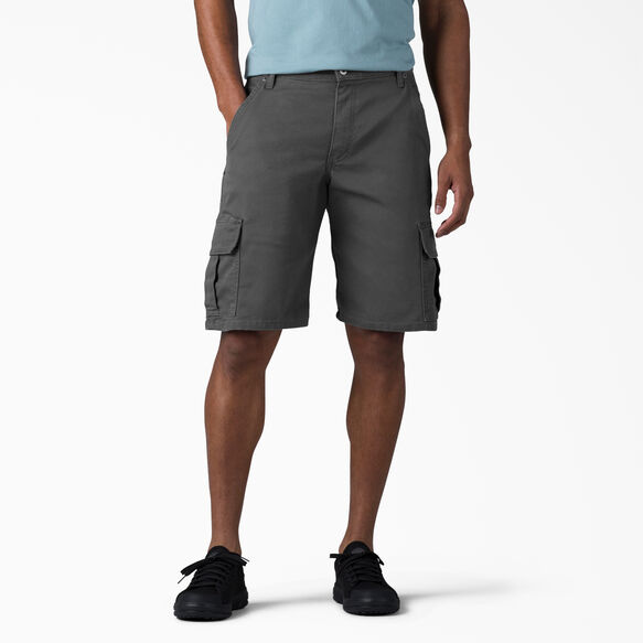 Relaxed Fit Duck Cargo Shorts, 11&quot; - Stonewashed Gray &#40;SSL&#41;