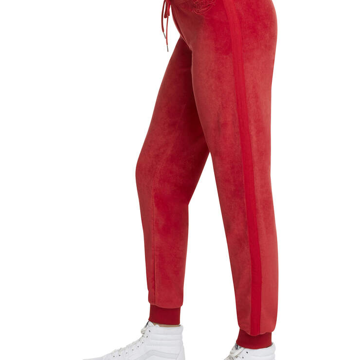 Dickies Girl Juniors' Velour Jogger Pants - Red (RD) image number 3
