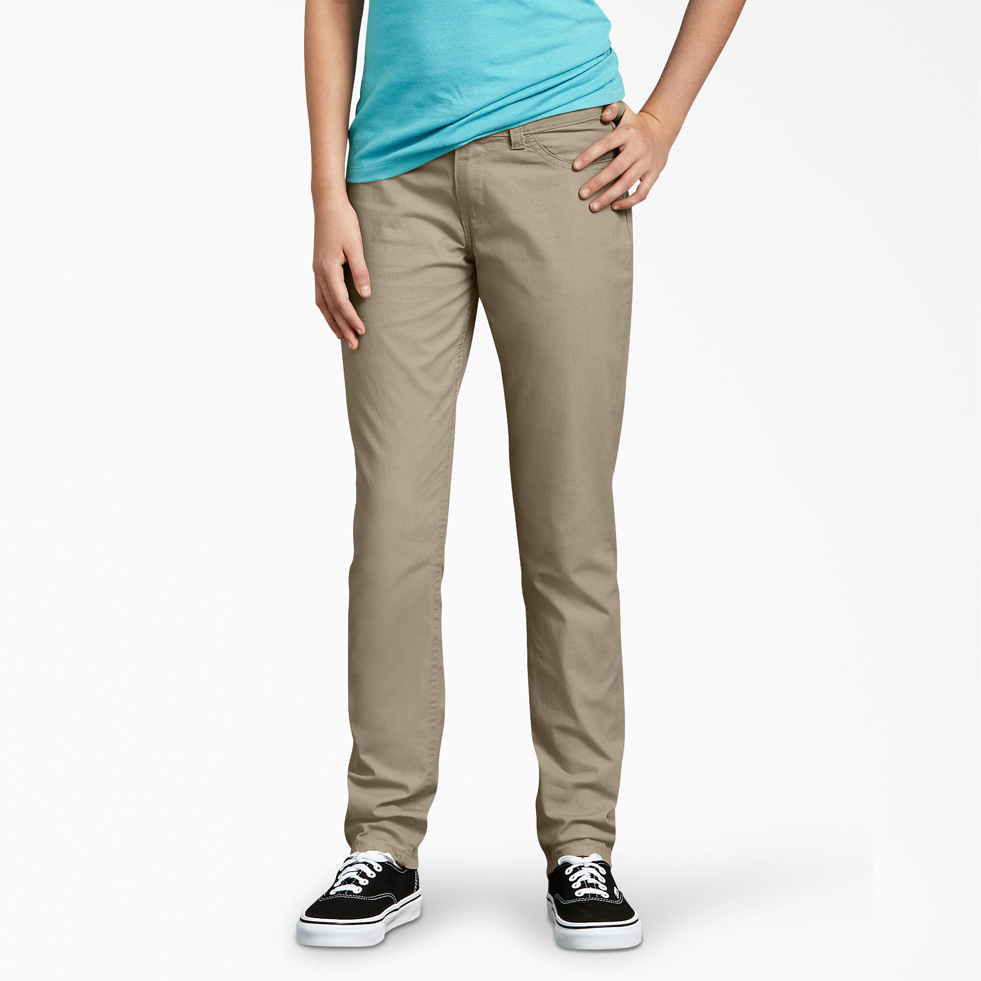 skinny stretch khaki pants