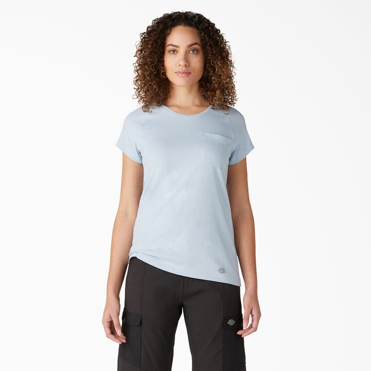 Women&#39;s Cooling Short Sleeve Pocket T-Shirt - Fog Blue &#40;FE&#41;