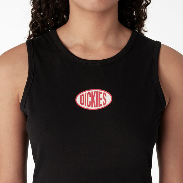 Women&#39;s Racerback Cropped Tank Top - Black &#40;KBK&#41;