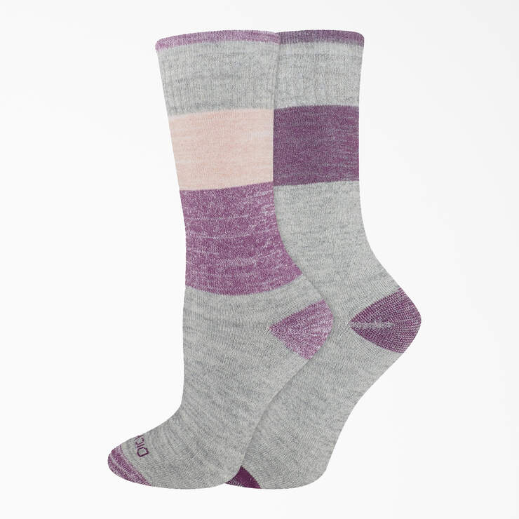 Women's Thermal Crew Socks, Size 6-9, 2-Pack - Gray Berry Heather (ABH) image number 1