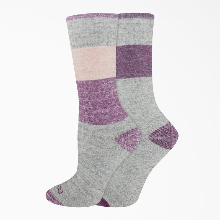 Women&#39;s Thermal Crew Socks, Size 6-9, 2-Pack - Gray Berry Heather &#40;ABH&#41;