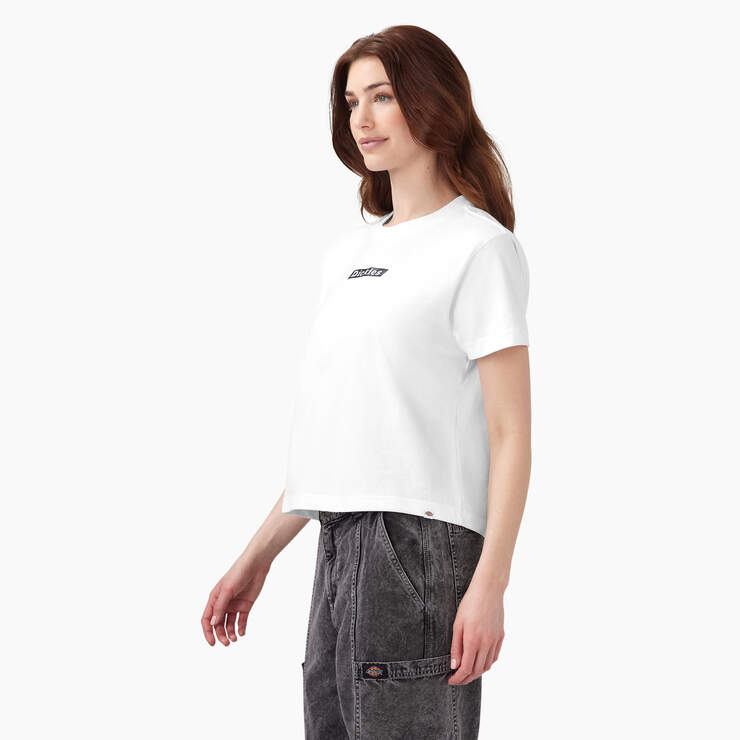 Women’s Boxy Graphic T-Shirt - White (WH) image number 3