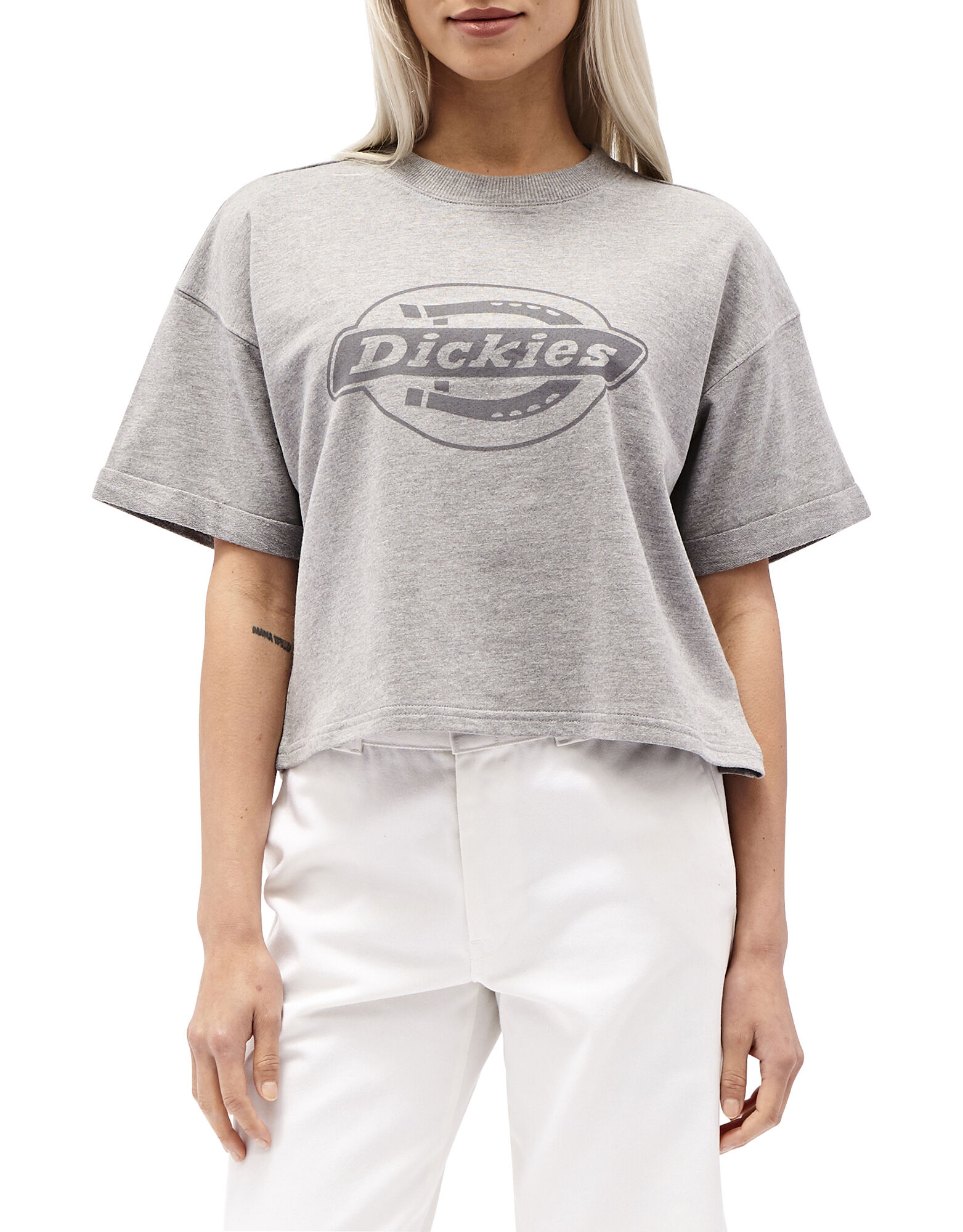 Dickies Girl Juniors Cropped French Terry T Shirt Dickies US