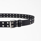 Women&#39;s Leather Double Grommet Belt - Black &#40;BK&#41;