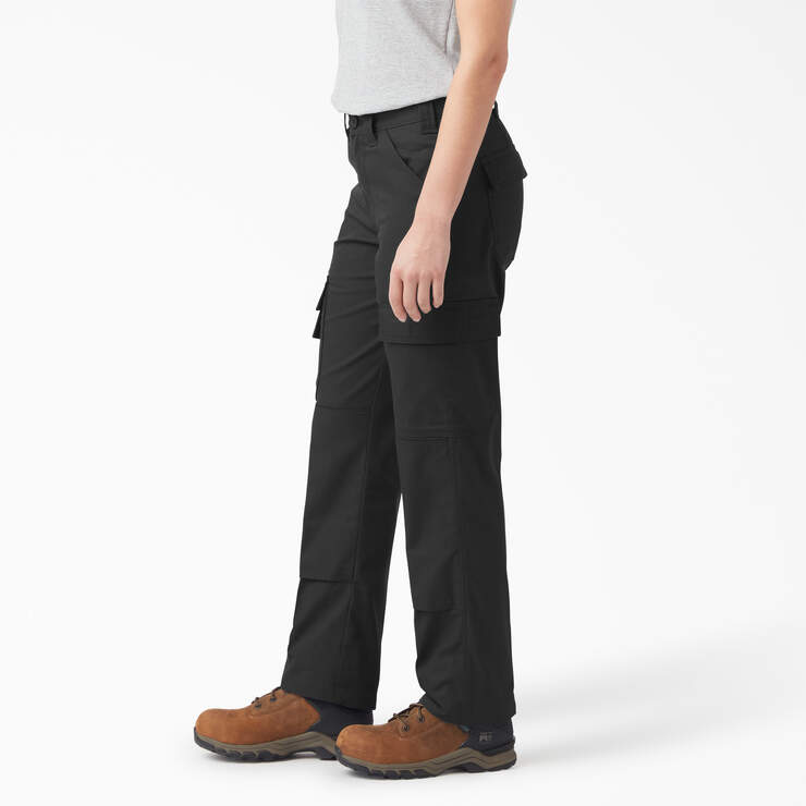 Women's FLEX Regular Fit Cargo Pants - Black (BK) image number 3