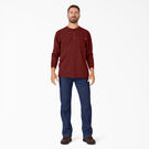 Heavyweight Long Sleeve Henley T-Shirt - Madder Brown &#40;MB1&#41;