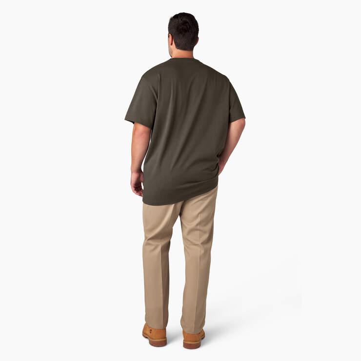 Heavyweight Short Sleeve Pocket T-Shirt - Black Olive (BV) image number 10