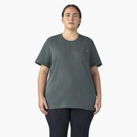 Women's Plus Heavyweight Short Sleeve Pocket T-Shirt - Lincoln Green (LN)